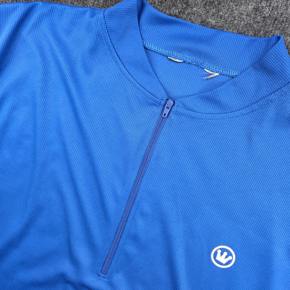 Canari Mens XL Blue Polyester Cycling Jersey Short Sleeve Half Zip Performance